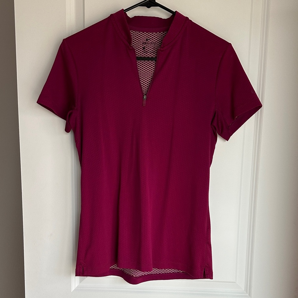Nike Dri-FIT Women’s Quarter Zip Golf Top Pink/Purple Size Small Athletic